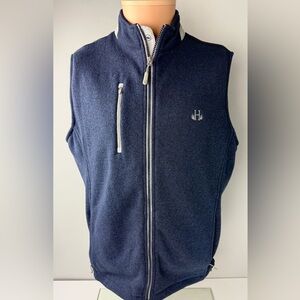 Mens Peter Millar Full Zip Fleece sz Large Navy Blue